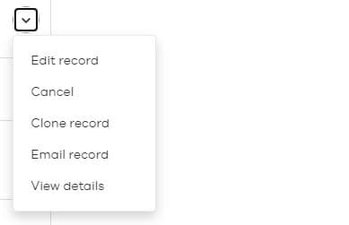Edit the record