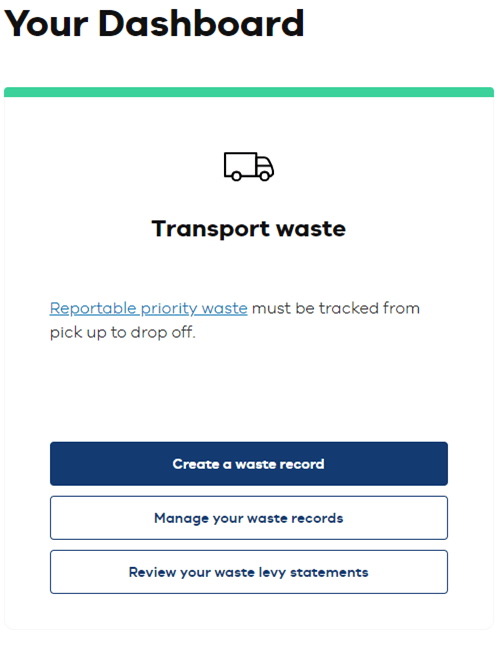 Create a waste record