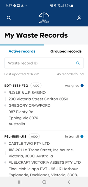 My waste records