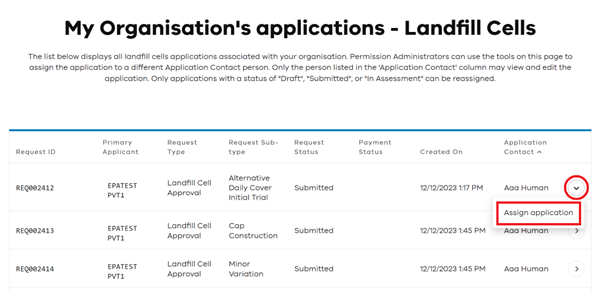 View Landfill Cell applications