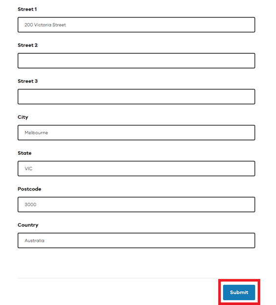 Submit updated organisation details